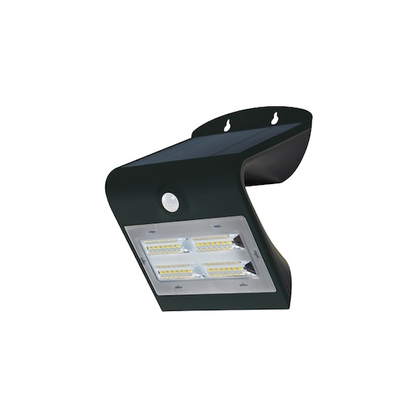 Luceco 3.2W Solar Guardian PIR Wall Light, 400lm, 4000K, IP44, Black LEXS40B40 - main